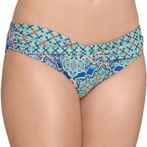 Sunset Midrise Blue Medallion Bikini Bottoms Medium
